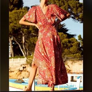 Poupette st Barth Maxi Camilla Linen/Viscose Dress S